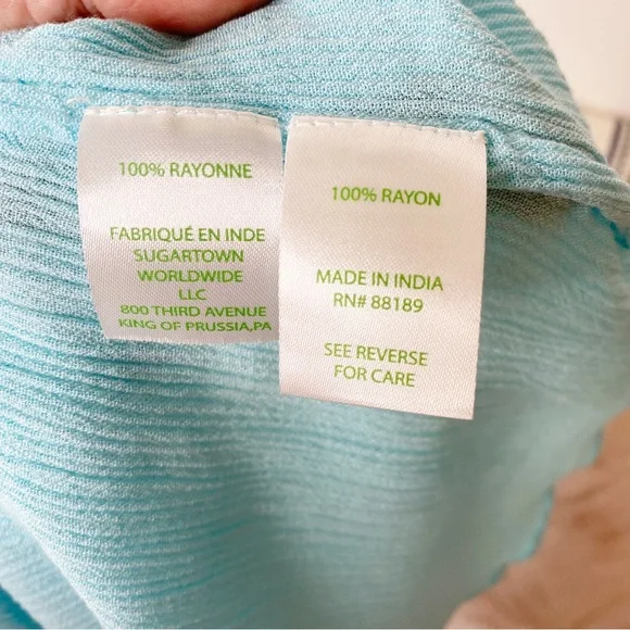 Lilly Pulitzer Blue Gauze Flowy Halter Tank Size Small - Picture 6 of 6